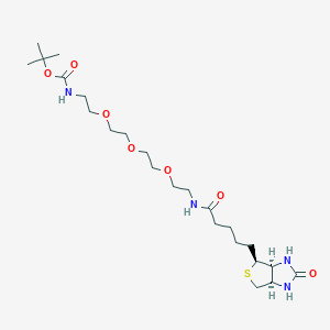 molecular formula C23H42N4O7S B8119798 Biotin-PEG3-NHBoc 