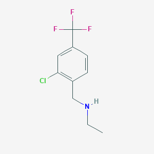 molecular formula C10H11ClF3N B8119838 (2-Chloro-4-trifluoromethyl-benzyl)-ethyl-amine 