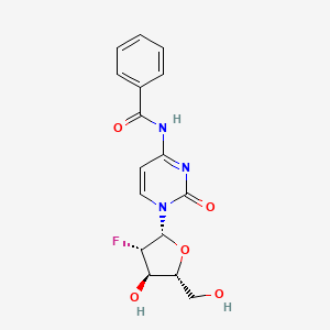 molecular formula C16H16FN3O5 B8119851 1-(2-deoxy-2-fluoro-beta-D-arabinofuranosyl)-N4-benzoylcytosine 