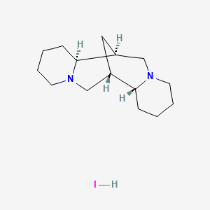 molecular formula C15H27IN2 B8119871 (1S,2R,9S,10S)-7,15-diazatetracyclo[7.7.1.02,7.010,15]heptadecane;hydroiodide CAS No. 94293-51-3