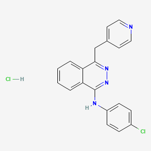 molecular formula C20H16Cl2N4 B8119879 1-(4-Chloroanilino)-4-(4-pyridylmethyl)phthalazine hydrochloride 