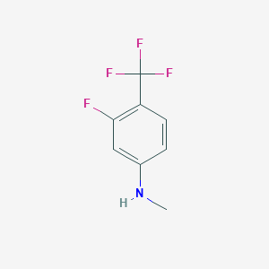 molecular formula C8H7F4N B8119890 (3-Fluoro-4-trifluoromethyl-phenyl)-methyl-amine 
