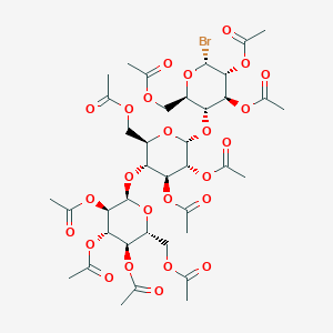 molecular formula C38H51BrO25 B8119905 Glc2Ac3Ac4Ac6Ac(a1-4)Glc2Ac3Ac6Ac(a1-4)a-Glc1Br2Ac3Ac6Ac 