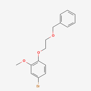 molecular formula C16H17BrO3 B8119956 4-Bromo-2-methoxy-1-(2-phenylmethoxyethoxy)benzene 