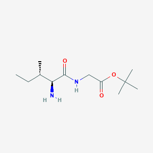 molecular formula C12H24N2O3 B8119998 S,S (2-Amino-3-methyl-pentanoylamino)-acetic acid tert-butyl ester 