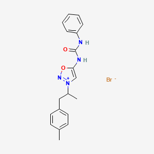 molecular formula C19H21BrN4O2 B8120034 5-(3-Phenylureido)-3-(1-P-tolylpropan-2-YL)-1,2,3-oxadiazol-3-ium bromide 