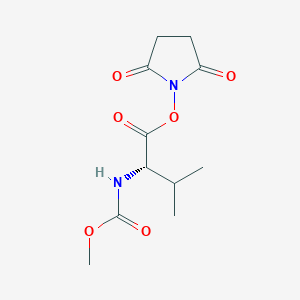 molecular formula C11H16N2O6 B8120063 (S)-2,5-dioxopyrrolidin-1-yl 2-(methoxycarbonylamino)-3-methylbutanoate 