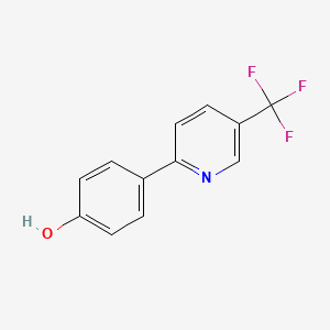 molecular formula C12H8F3NO B8120092 4-(5-(Trifluoromethyl)pyridin-2-yl)phenol 