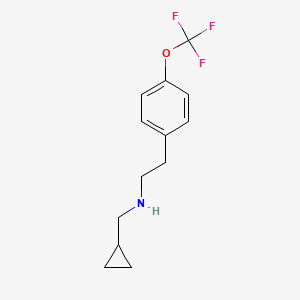 molecular formula C13H16F3NO B8120109 N-(Cyclopropylmethyl)-2-(4-(trifluoromethoxy)phenyl)ethanamine 