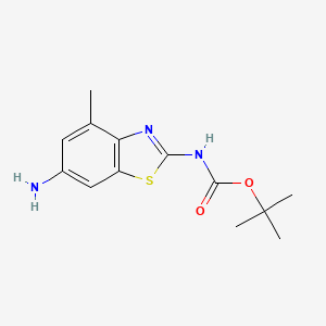 molecular formula C13H17N3O2S B8120168 tert-butyl (6-aMino-4-Methylbenzo[d]thiazol-2-yl)carbaMate 