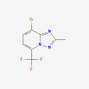 molecular formula C8H5BrF3N3 B8120179 8-Bromo-2-methyl-5-(trifluoromethyl)-[1,2,4]triazolo[1,5-a]pyridine 