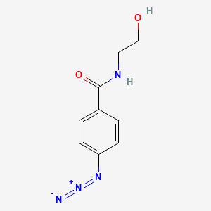 molecular formula C9H10N4O2 B8120187 4-Azido-N-(2-hydroxy-ethyl)-benzamide 