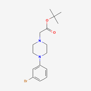 molecular formula C16H23BrN2O2 B8120203 [4-(3-Bromophenyl)-piperazin-1-yl]-acetic acid tert-butyl ester 
