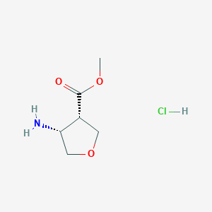 molecular formula C6H12ClNO3 B8120211 Methyl cis-4-aminotetrahydrofuran-3-carboxylate HCl 