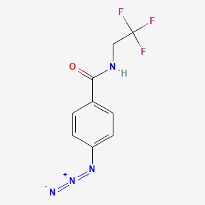 molecular formula C9H7F3N4O B8120218 4-Azido-N-(2,2,2-trifluoro-ethyl)-benzamide 