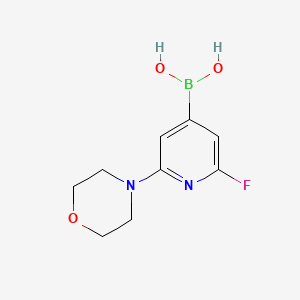 molecular formula C9H12BFN2O3 B8120270 (2-Fluoro-6-morpholin-4-ylpyridin-4-yl)boronic acid 