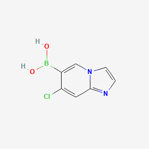 molecular formula C7H6BClN2O2 B8120277 (7-Chloroimidazo[1,2-a]pyridin-6-yl)boronic acid 