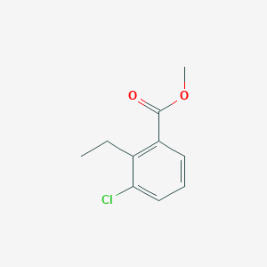 molecular formula C10H11ClO2 B8120299 Methyl 3-chloro-2-ethylbenzoate 