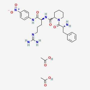 molecular formula C31H44N8O9 B8120317 H-D-Phe-Pip-Arg-pNA 2 acetate 