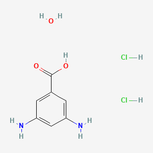 molecular formula C7H12Cl2N2O3 B8120328 3,5-Diaminobenzoic acid;hydrate;dihydrochloride 