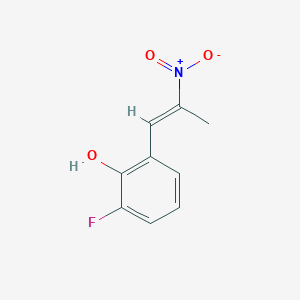 molecular formula C9H8FNO3 B8120350 2-fluoro-6-[(E)-2-nitroprop-1-enyl]phenol 