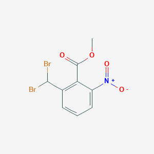 molecular formula C9H7Br2NO4 B8120426 Methyl 2-(dibromomethyl)-6-nitrobenzoate 