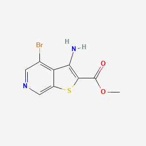 molecular formula C9H7BrN2O2S B8120447 Methyl 3-amino-4-bromothieno[2,3-c]pyridine-2-carboxylate 