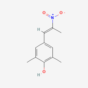molecular formula C11H13NO3 B8120464 2,6-dimethyl-4-[(E)-2-nitroprop-1-enyl]phenol 