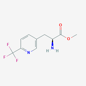 molecular formula C10H11F3N2O2 B8120471 Methyl 3-[6-(trifluoromethyl)-3-pyridinyl]-L-alaninate 