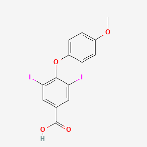 molecular formula C14H10I2O4 B8120580 3,5-Diiodo-4(4'-methoxyphenoxy)benzoic acid 