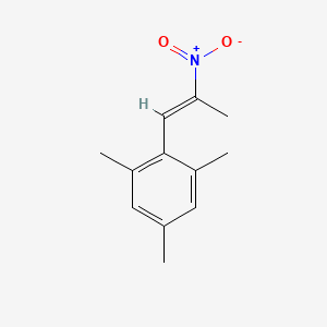 molecular formula C12H15NO2 B8120630 trans-2,4,6-Trimethyl-beta-methyl-beta-nitrostyrene 