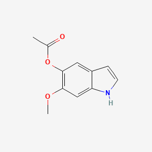 molecular formula C11H11NO3 B8120644 6-methoxy-1H-indol-5-yl acetate 