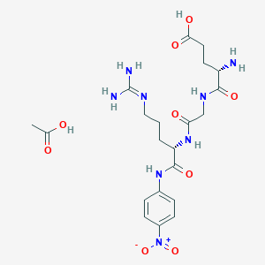 molecular formula C21H32N8O9 B8120649 H-Glu-Gly-Arg-pNA Acetate 