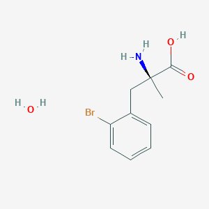 molecular formula C10H14BrNO3 B8120703 (S)-alpha-Methyl-2-bromophenylalanine H2O 