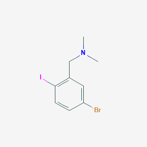molecular formula C9H11BrIN B8120711 (5-Bromo-2-iodobenzyl)-dimethylamine 