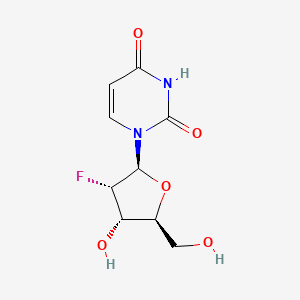 molecular formula C9H11FN2O5 B8120751 1-[(2S,3S,4S,5S)-3-fluoro-4-hydroxy-5-(hydroxymethyl)tetrahydrofuran-2-yl]pyrimidine-2,4-dione 