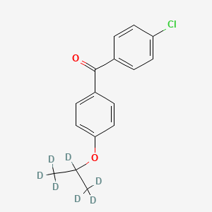 molecular formula C16H15ClO2 B8120823 (4-Chlorophenyl)[4-(1-methylethoxy)phenyl]methanone-D7 