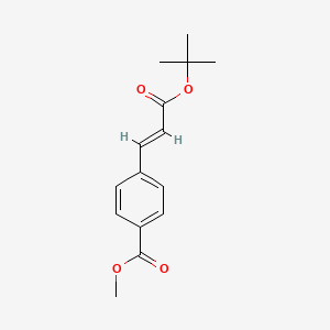 molecular formula C15H18O4 B8120842 methyl (E)-4-(3-(tert-butoxy)-3-oxoprop-1-en-1-yl)benzoate 