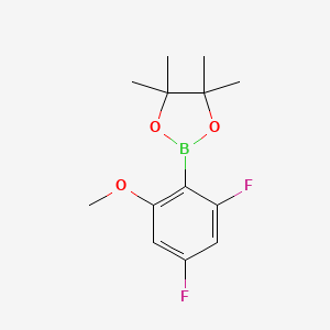 molecular formula C13H17BF2O3 B8120844 2,4-Difluoro-6-methoxyphenylboronic Acid Pinacol Ester 