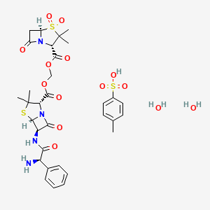 molecular formula C32H42N4O14S3 B8120852 磺胺米西林托西酸盐二水合物 