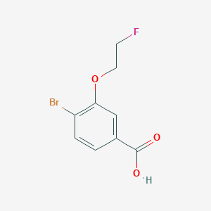 molecular formula C9H8BrFO3 B8120913 4-Bromo-3-(2-fluoroethoxy)benzoic acid 