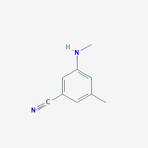 molecular formula C9H10N2 B8120920 3-Methyl-5-(methylamino)benzonitrile 