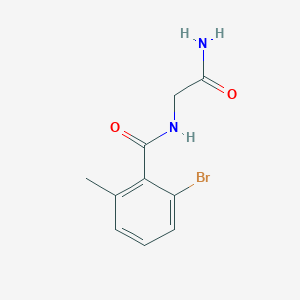 molecular formula C10H11BrN2O2 B8120926 2-[(2-Bromo-6-methylphenyl)formamido]acetamide 