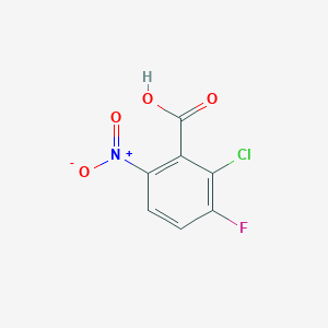 molecular formula C7H3ClFNO4 B8120938 2-氯-3-氟-6-硝基苯甲酸 