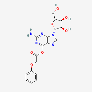 [2-amino-9-[(2R,3R,4S,5R)-3,4-dihydroxy-5-(hydroxymethyl)oxolan-2-yl]purin-6-yl] 2-phenoxyacetate