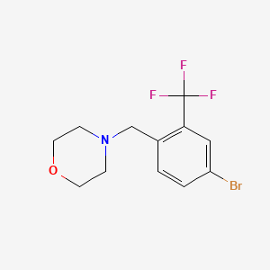 molecular formula C12H13BrF3NO B8120990 4-(4-Bromo-2-trifluoromethyl-benzyl)-morpholine 