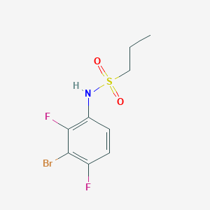 molecular formula C9H10BrF2NO2S B8120994 N-(3-溴-2,4-二氟苯基)丙烷-1-磺酰胺 