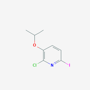 molecular formula C8H9ClINO B8120999 2-Chloro-6-iodo-3-isopropoxy-pyridine 