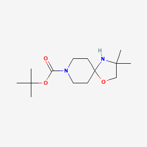 molecular formula C14H26N2O3 B8121028 3,3-Dimethyl-1-oxa-4,8-diaza-spiro[4.5]decane-8-carboxylic acid tert-butyl ester 