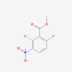 molecular formula C8H5BrFNO4 B8121033 Methyl 2-bromo-6-fluoro-3-nitrobenzoate 